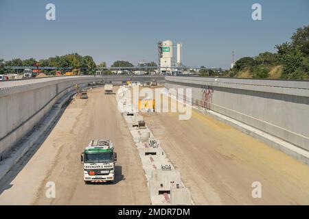 Neubau der Autobahn A100, Höhe Dieselstraße, Neukoelln, Berlin Stockfoto