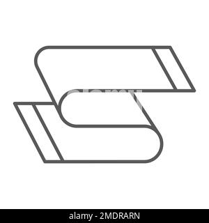 Teppichreinigung dünne Linie Symbol, sauber und Zuhause, Teppichschild, Vektorgrafiken, ein lineares Muster auf weißem Hintergrund, eps 10. Stock Vektor