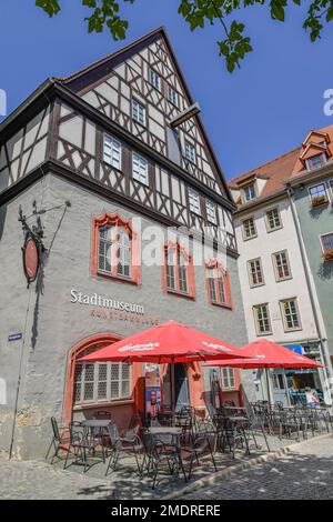 City Museum Kunstsammlung, Markt, Jena, Thüringen, Deutschland Stockfoto