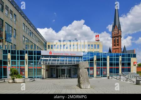 Hauptsitz, Sparkasse oder-Spree, Franz-Mehring-Straße, Frankfurt an der oder, Brandenburg, Deutschland Stockfoto