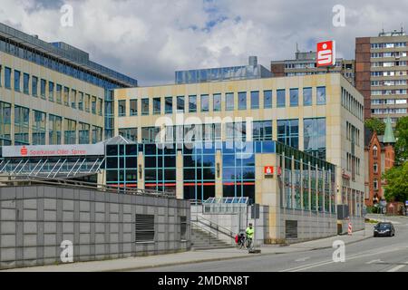 Hauptsitz, Sparkasse oder-Spree, Franz-Mehring-Straße, Frankfurt an der oder, Brandenburg, Deutschland Stockfoto