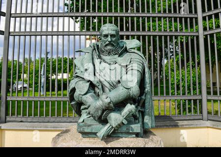 Denkmal, Rochus Graf zu Lylar, Lübbenau, Brandenburg, Deutschland Stockfoto