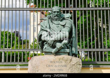 Denkmal, Rochus Graf zu Lylar, Lübbenau, Brandenburg, Deutschland Stockfoto