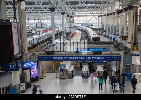 Waterloo U-Bahn-Station London Stockfoto