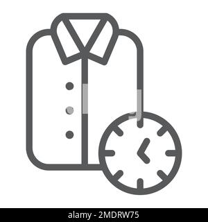 Symbol für Express-Reinigungslinie, Clean and Service, Hemd-Zeichen, Vektorgrafiken, ein lineares Muster auf weißem Hintergrund, eps 10. Stock Vektor