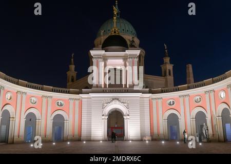 Innenhof, Landtag, Fortunaportal, am Alten Markt, Potsdam, Brandenburg, Deutschland Stockfoto