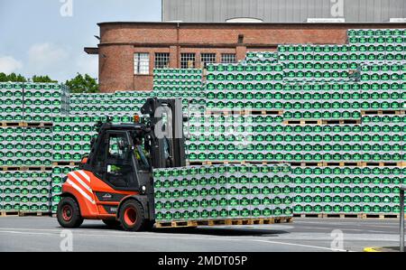 Becks Beer Brewery, Anheuser Bush InBev, Bremen, Deutschland Stockfoto