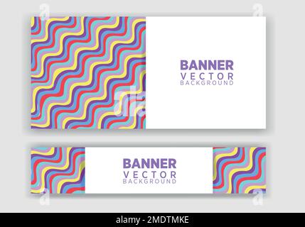 Abstraktes Vektordesign-Banner. Vorlage für horizontale Vektorbanner, abstraktes Design. Stock Vektor