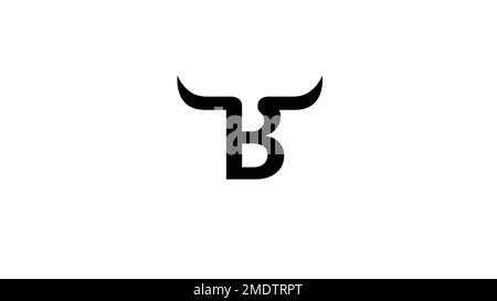 Designvektor für das Horn-Symbol des Creative B-Alphabets Stock Vektor