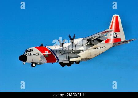 US Coast Guard C130 Luftrettungsflugzeug Stockfoto