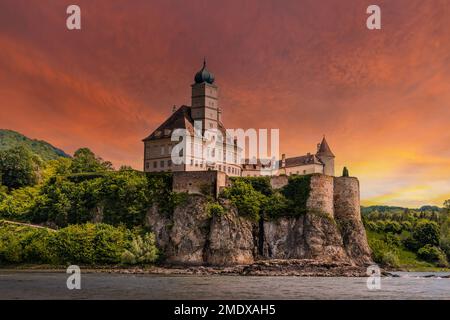 Schloss Schönbühel an der Donau, Wachau-Tal. Österreich. Stockfoto