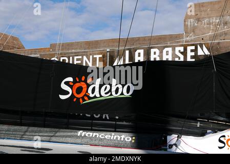 Lorient, Maxi Sodebo, La Base, Keroman Submarine Base, Morbihan, Bretagne, Bretagne, Frankreich, Europa Stockfoto