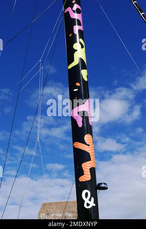 Lorient, Maxi Sodebo, La Base, Keroman Submarine Base, Morbihan, Bretagne, Bretagne, Frankreich, Europa Stockfoto