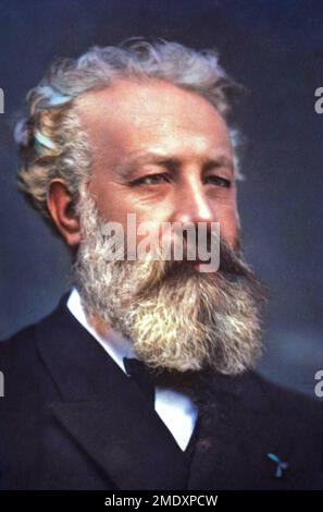 Portrait de Jules Verne - ecrivain francais Stockfoto