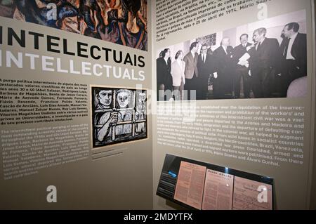 Aljube Museum Resistance and Freedom (ehemaliges politisches Gefängnis während der Diktatur von Salazar), Lissabon, Portugal Stockfoto