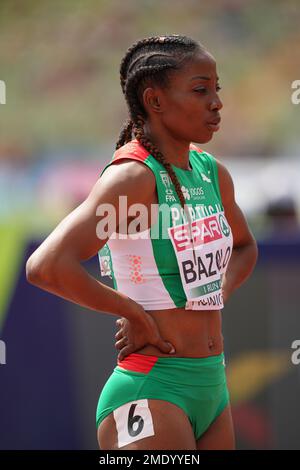 Lorène Dorcas BAZOLO nimmt an den 200 Metern bei der Europameisterschaft der Leichtathletik 2022 in München Teil. Stockfoto