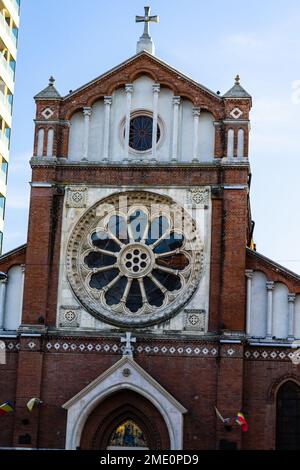 Detail von St. Joseph Catholic Cathedral oder Catedrala SF. Iosif in Bukarest, Rumänien Stockfoto