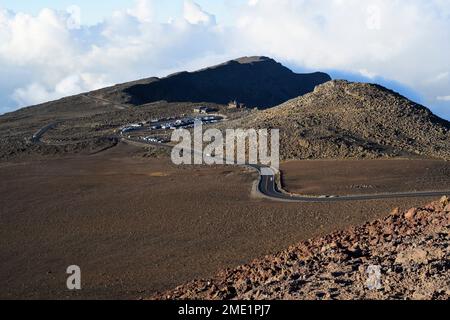 Haleakala National Park Vistor Center, Maui, Blick vom Gipfel Stockfoto