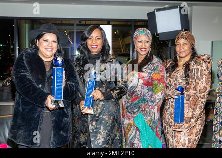 Los Angeles, USA. 22. Januar 2023. Preisträger nehmen an der 2023-Premiere von Preview und Global Couture Gala auf der Porsche DTLA, Los Angeles, CA, Januar 22 2023 Teil. Kredit: Eugene Powers/Alamy Live News Stockfoto