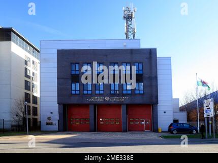 Cardiff Central Fire Station. 2023 Stockfoto