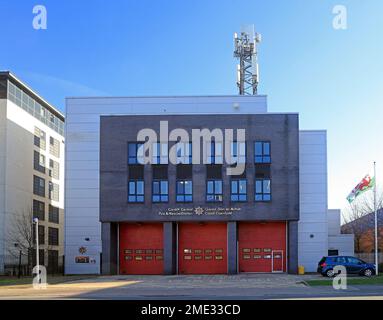 Cardiff Central Fire Station. 2023 Stockfoto