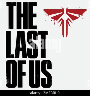 Das letzte Spiel von uns mit Glühwürmchen-Logo. Stock Vektor