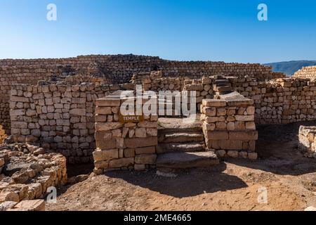 Oman, Dhofar, Taqah, antike Ruinen von Sumhuram Stockfoto