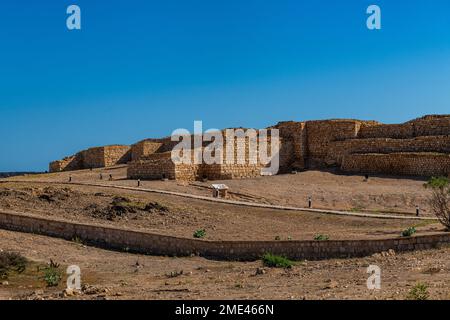 Oman, Dhofar, Taqah, antike Ruinen von Sumhuram Stockfoto