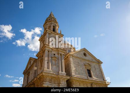 Italien, Toskana, Montepulciano, Außenansicht der Kirche San Biagio Stockfoto