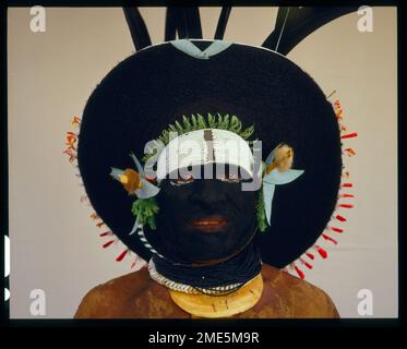 Elia Yabe aus dem Dorf Awabe, Provinz Enga Stockfoto