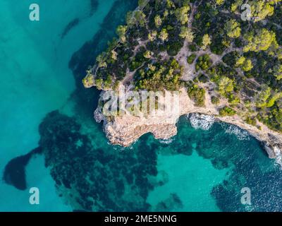 Luftaufnahme der Küste von Palma de Mallorca Stockfoto