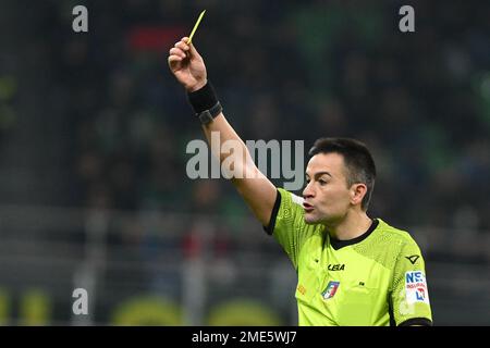 Mailand, Italien. 23. Januar 2023. Erhebe Antonio Rapuano während des Fußballspiels Der italienischen Serie A zwischen dem FC FC Internazionale Empoli am 23. Januar 2023 im Stadion Giuseppe Meazza San Siro Siro in Mailand, Italien. Kredit: Tiziano Ballabio/Alamy Live News Stockfoto