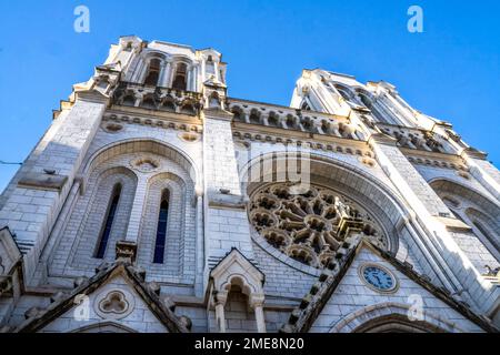 Basilika Notre Dame de Nice katholische Kirche Nizza Cote d'Azur Nizza Frankreich erbaute 1860er größte Kirche in Nizza Stockfoto