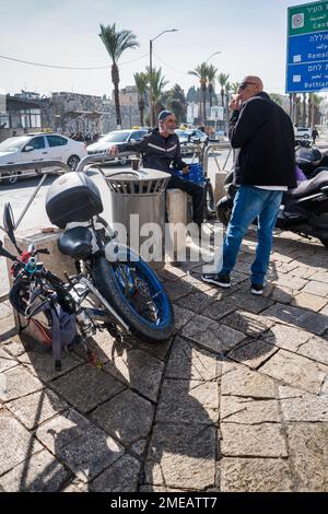 Straßenszene im alten Jerusalem, Israel, Asien. Stockfoto