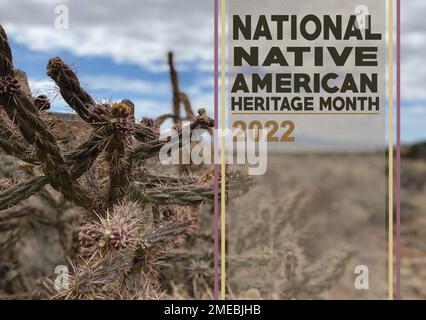 Dies ist ein Foto, das auf der Ike Skelton Training Site, Jefferson City, Mo., August 15, erstellt wurde. 2022. Diese Abbildung zeigt den National Native American Heritage Month. Stockfoto