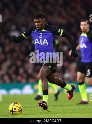 London, Großbritannien. 23. Januar 2023. Emerson of Tottenham während des Premier League-Spiels in Craven Cottage, London. Der Bildausdruck sollte lauten: David Klein/Sportimage Credit: Sportimage/Alamy Live News Stockfoto