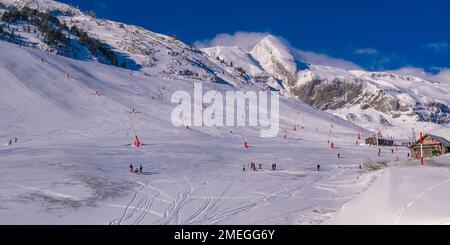 Skigebiet Candanchu, Pirineos Mountains, Huesca, Spanien, Europa Stockfoto