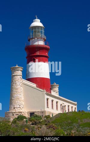 Cape Agulhas Lighthouse, Cape Agulhas, Agulhas National Park, Westkap, Südafrika, Afrika Stockfoto