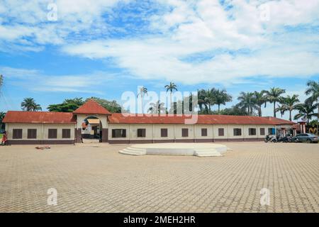 Kumasi, Ghana - 15. April 2022: Bild des Manhyia Palace Museums ist ein historisches Museum in Westafrika Stockfoto