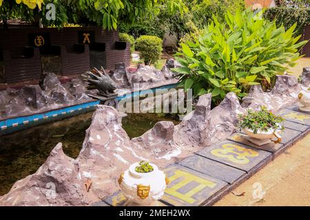 Kumasi, Ghana - 15. April 2022: Bild des Manhyia Palace Museums ist ein historisches Museum in Westafrika Stockfoto