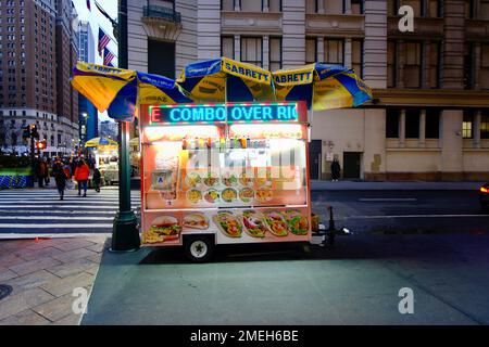 Ein Imbisswagen in New York Stockfoto