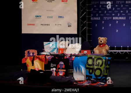 Berlin, Berlin, Deutschland. 23. Januar 2023. Berlinale 2023 Pressekonferenz (Kreditbild: © Beata Siewicz/Pacific Press via ZUMA Press Wire) NUR REDAKTIONELLE VERWENDUNG! Nicht für den kommerziellen GEBRAUCH! Stockfoto