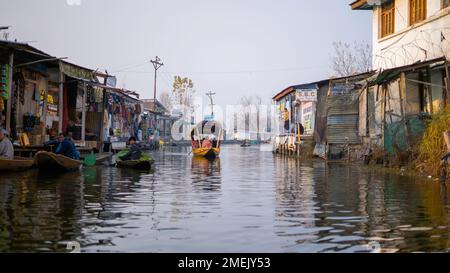 Srinagar, Dal-See, Jammu und Kaschmir, Indien schwimmender Markt am Dal-See, eine wichtige Touristenattraktion in Kaschmir Stockfoto