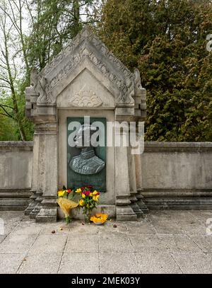 Detailfoto, Siamesischer Tempel Sala Thai II, Pavillon in den Kurgärten von Bad Homburg, Hessen, Deutschland Stockfoto