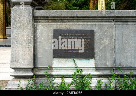 Detailfoto, Siamesischer Tempel Sala Thai II, Pavillon in den Kurgärten von Bad Homburg, Hessen, Deutschland Stockfoto