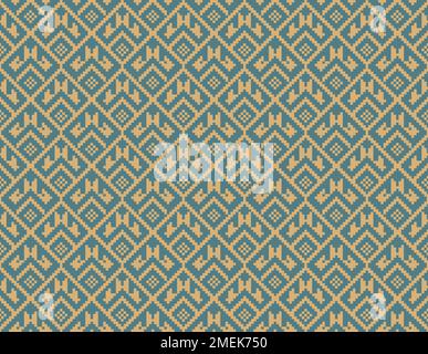 Asiatisches Mosaik-arabeskes nahtloses Muster. Abstrakte Blumenverzierung. Künstlerischer Hintergrund im arabischen geometrischen Textil Stockfoto