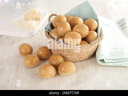 PAO de queijo, brasilianische Käserollen Stockfoto