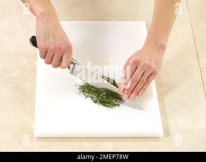 Rosmarin hacken Stockfoto