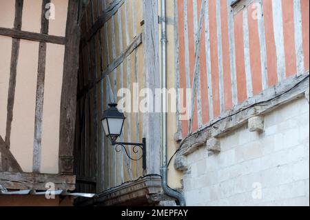 Frankreich, Aube, Troyes, alte mittelalterliche Fachwerkhäuser Stockfoto