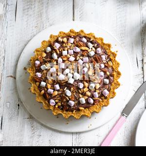 Eiscreme-Kuchen auf der Rocky Road Stockfoto